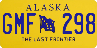 AK license plate GMF298