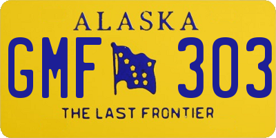AK license plate GMF303