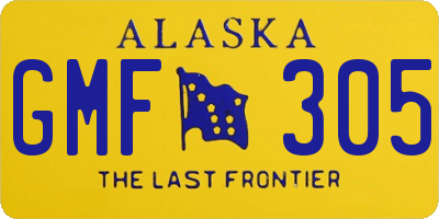 AK license plate GMF305