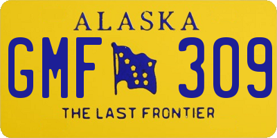 AK license plate GMF309