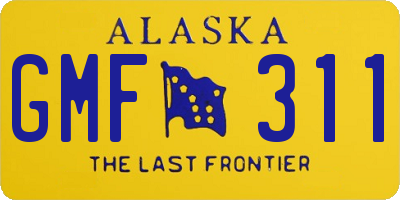 AK license plate GMF311