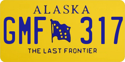AK license plate GMF317