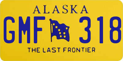 AK license plate GMF318