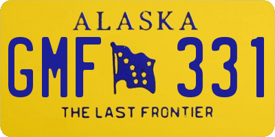 AK license plate GMF331