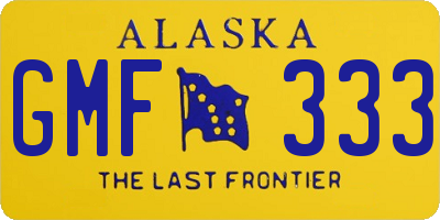 AK license plate GMF333