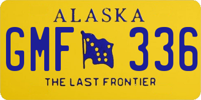 AK license plate GMF336