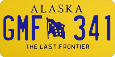 AK license plate GMF341