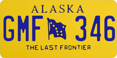 AK license plate GMF346
