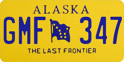 AK license plate GMF347