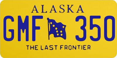AK license plate GMF350