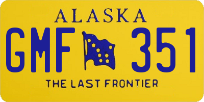 AK license plate GMF351