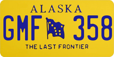 AK license plate GMF358