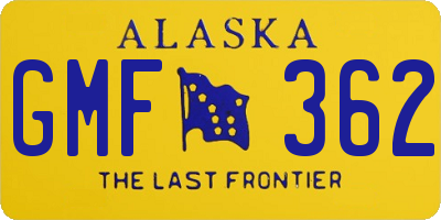 AK license plate GMF362