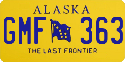 AK license plate GMF363