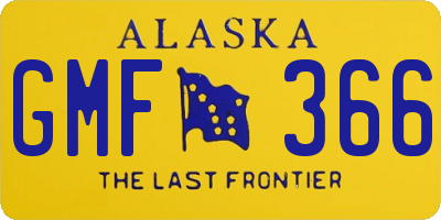 AK license plate GMF366