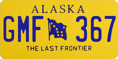 AK license plate GMF367