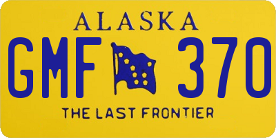 AK license plate GMF370