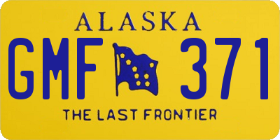 AK license plate GMF371