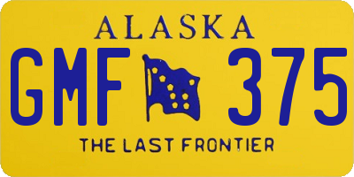AK license plate GMF375