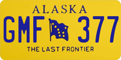 AK license plate GMF377