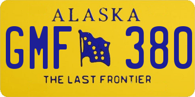 AK license plate GMF380