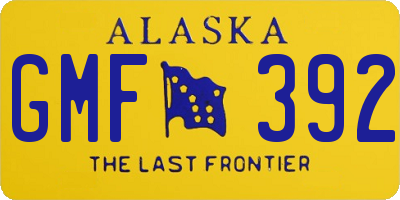 AK license plate GMF392