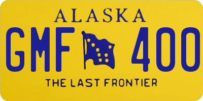 AK license plate GMF400