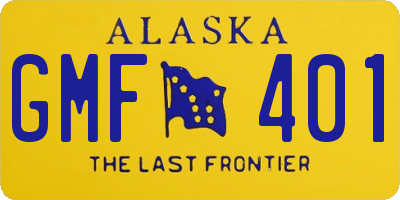 AK license plate GMF401