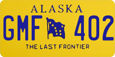 AK license plate GMF402