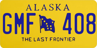 AK license plate GMF408