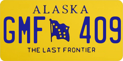 AK license plate GMF409