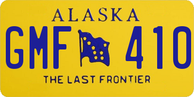 AK license plate GMF410