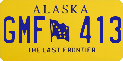 AK license plate GMF413