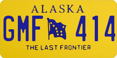 AK license plate GMF414