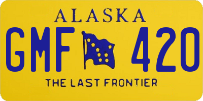 AK license plate GMF420