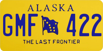 AK license plate GMF422
