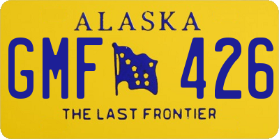AK license plate GMF426