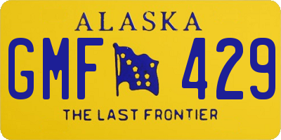 AK license plate GMF429