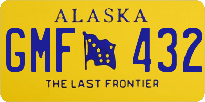 AK license plate GMF432