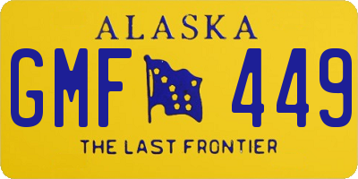 AK license plate GMF449