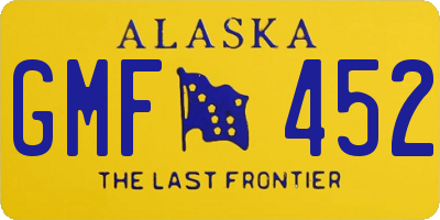 AK license plate GMF452