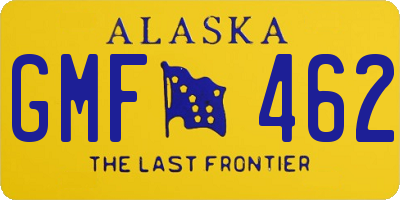 AK license plate GMF462