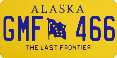 AK license plate GMF466