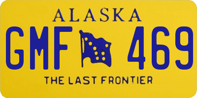 AK license plate GMF469