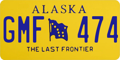 AK license plate GMF474