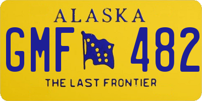 AK license plate GMF482