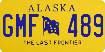 AK license plate GMF489