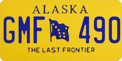 AK license plate GMF490