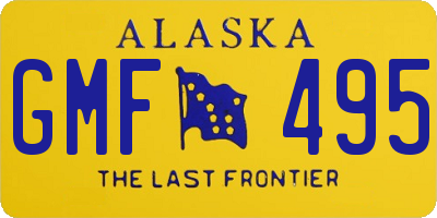 AK license plate GMF495