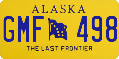 AK license plate GMF498